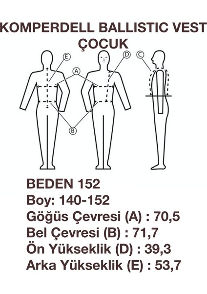 Protektor Çocuk - Beden: 152