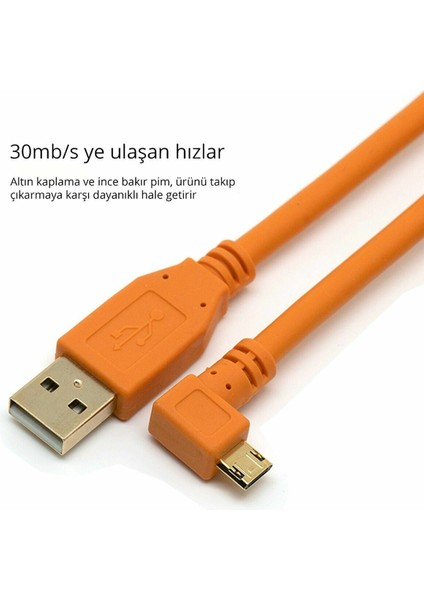 MF-DK40 Micro USB Data Kablosu 5m (Bağlantı Kablosu)