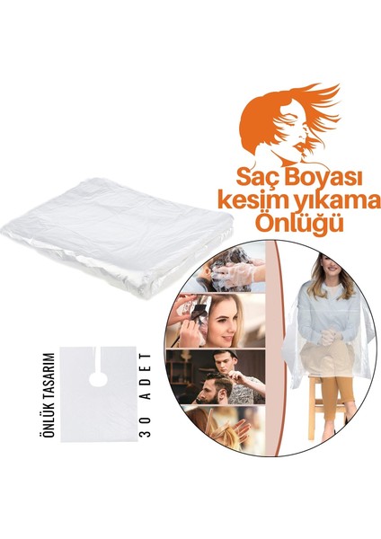 Saç Boyası Kesim Yıkama Önlüğü 30 Adet 717559