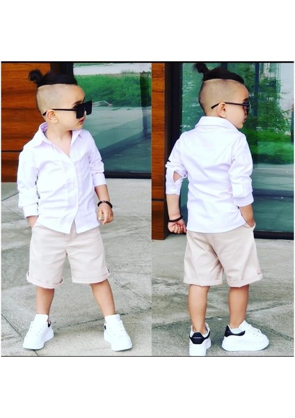Gabardin Kardeş Kombin Şortlu Erkek Çocuk Takım modelleri