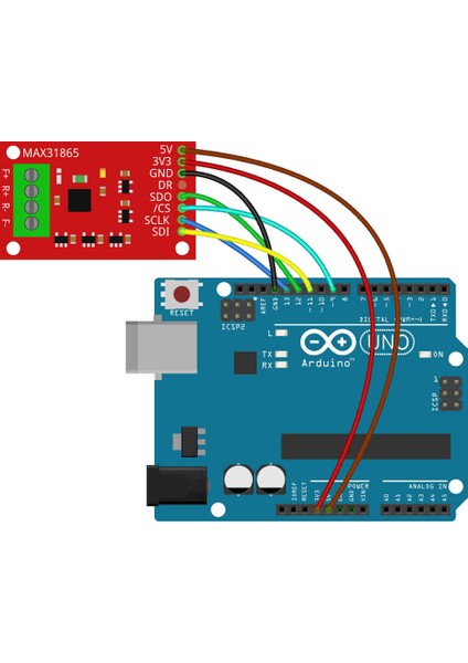 MAX31865 Thermocouple Modül RTD Sıcaklık Isı Sensör Okuyucu 15 Bit ADC SPI PT1000
