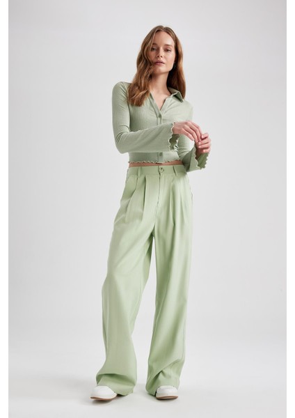 Geniş Paça Normal Bel Cepli Pantolon T5417AZ23SP indirimleri