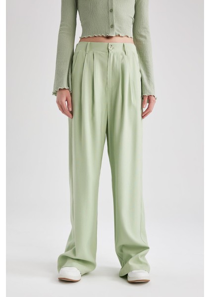 Geniş Paça Normal Bel Cepli Pantolon T5417AZ23SP