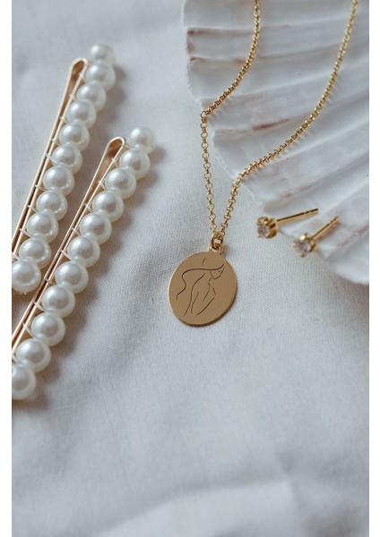 925 Ayar Gümüş Kadın Silüet Kolye