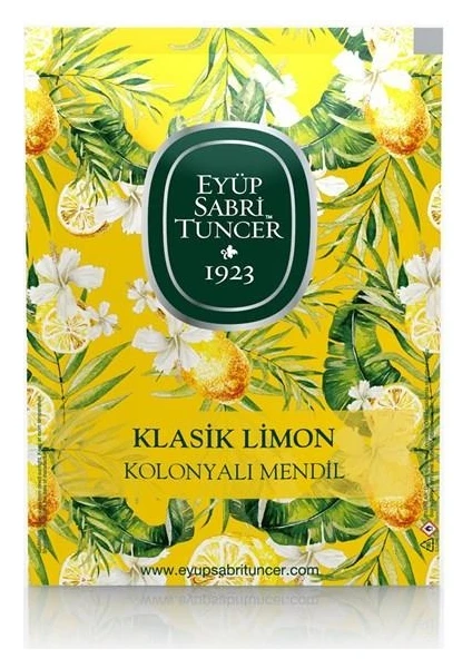 Eyüp Sabri Tuncer 50li Mendil Klasik Limon Kolonyalı  (9,3 x 12,5) Doypack