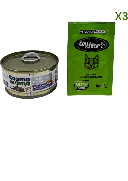 Kedi Gurme Etli 85 Gr+ Collagen