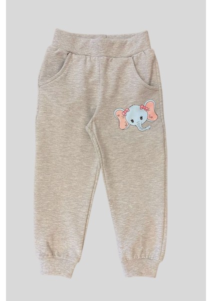 2-6 Yaş Kız Çocuk Fil Desenli Takım Somon modelleri