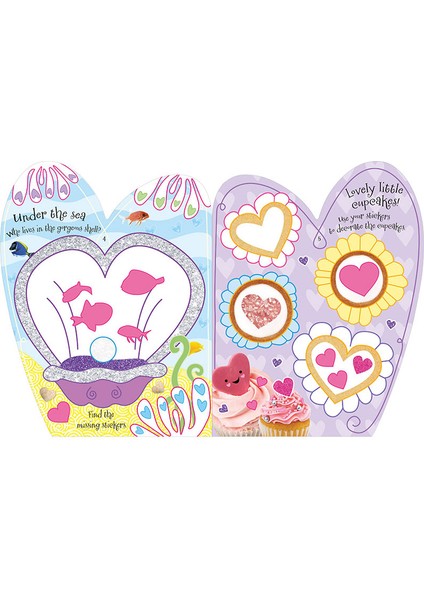 I Love Hearts Shaped Sticker 48PP Makebelieveideas Pub