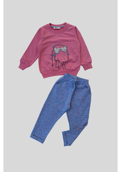 2-6 Yaş Kız Çocuk Takım Pembe-Gri