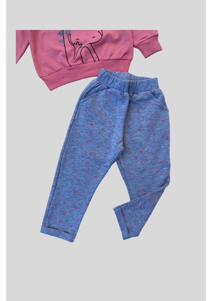 2-6 Yaş Kız Çocuk Takım Pembe-Gri fiyatları