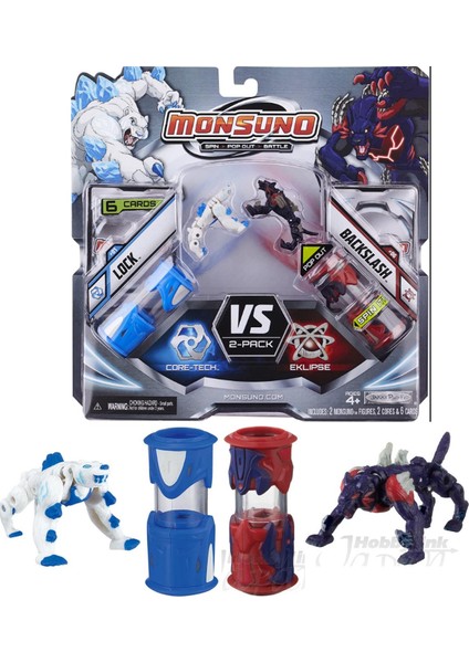Monsuno, Lisanslı Lock Vs Backslash Figürleri, Fırlatma Kapsülleri ve 6 Oyun Kartı