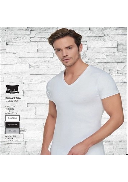 Erkek Riban V Yaka Fanila 12 Adet