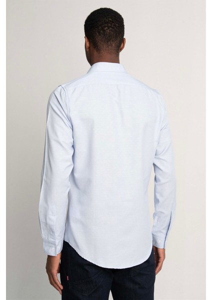 Slim Fit Uzun Kol Oxford Doku Armürlü Biyeli Erkek Gömlek10 fırsatları