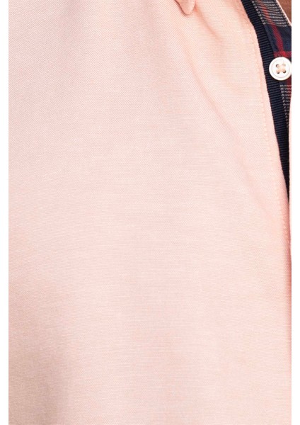 Slim Fit Kısa Kol Düğmeli Yaka Poplin Oxford Erkek Gömlek10 indirimleri
