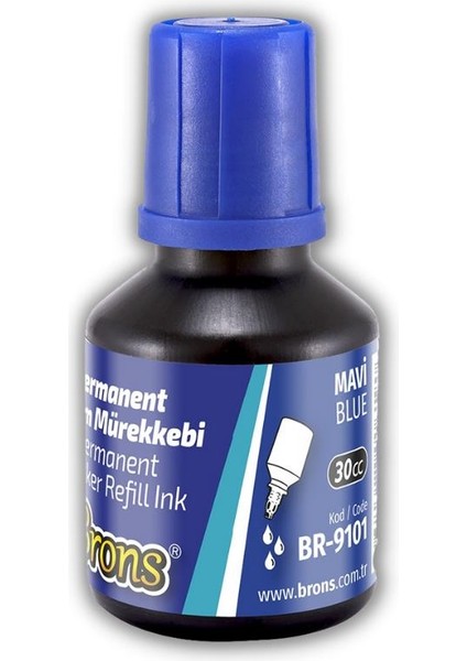Markör Permanent Kalem Mürekkebi Mavi 30 ml 1 Adet Brons Koli Çuval Kalemi Mürekkebi 1 Adet