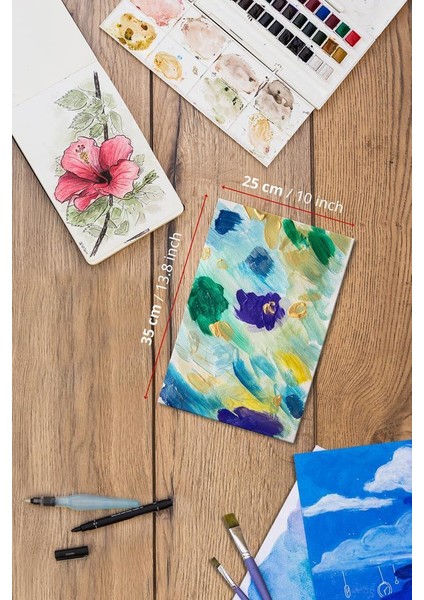 25X35 cm Pres Kompozit Tuval 3'lü Set