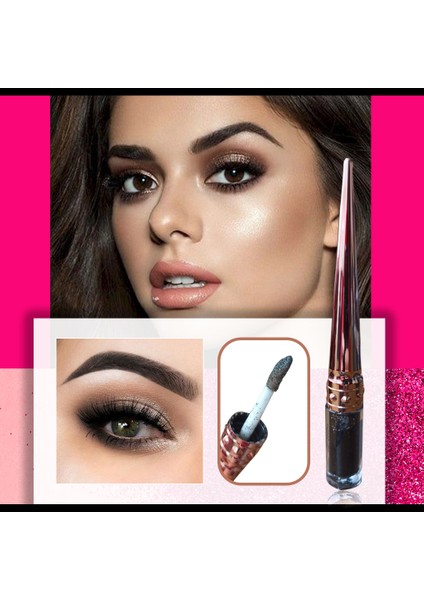 Rns Simli Likit Göz Farı Full Shot Glam Eye Glitter Black XL79