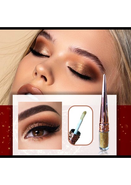 Rns Simli Likit Göz Farı Full Shot Glam Eye Glitter Gold XL79