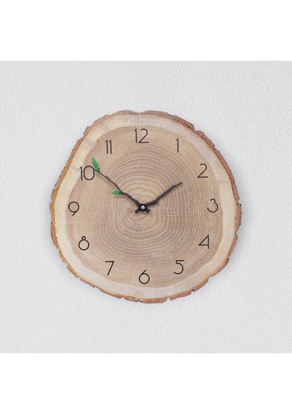 Dekoratif Ağaç Gövdesi Kütük Şeklinde 40 cm Duvar Saati fırsatları