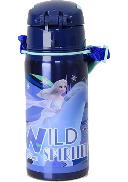 Kız Çocuk Çelik Matara 500ML 1 Adet Frozen Elsa Çelik Suluk 1 Adet Frozen Lisanslı Okul Matarası