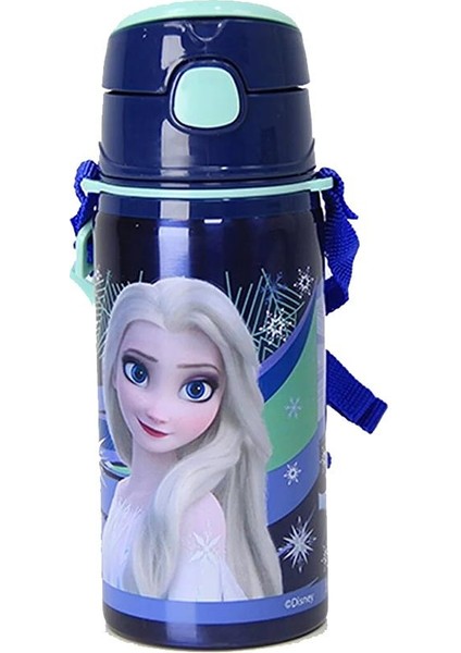 Kız Çocuk Çelik Matara 500ML 1 Adet Frozen Elsa Çelik Suluk 1 Adet Frozen Lisanslı Okul Matarası