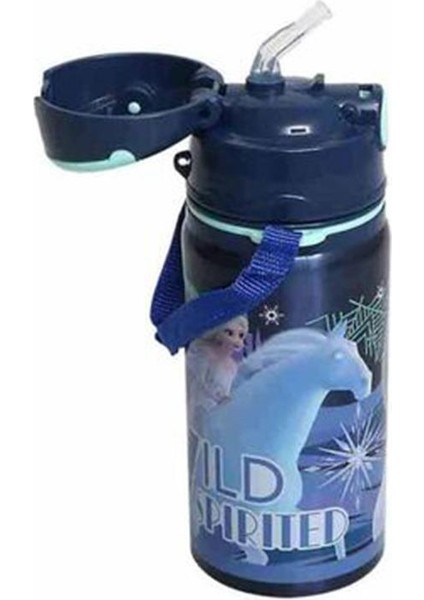 Kız Çocuk Çelik Matara 500ML 1 Adet Frozen Elsa Çelik Suluk 1 Adet Frozen Lisanslı Okul Matarası