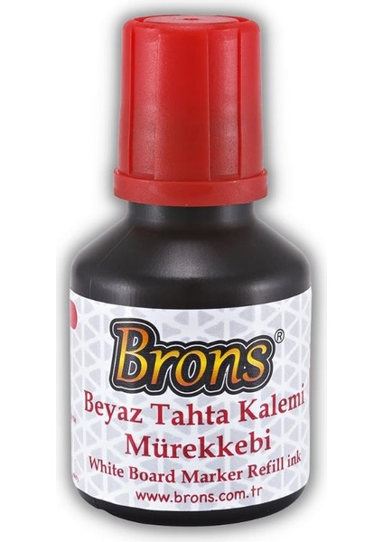 Kırmızı Yazı Tahta Kalem Mürekkebi 30 ml 1 Adet Brons Tahta Kalemi Mürekkebi 1 Adet