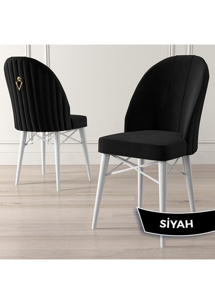 Concept Roz Serisi 80X132 Mdf Açılabilir Beyaz Mutfak Masa Takımı 6 Sandalye Gold Halkalı fırsatları