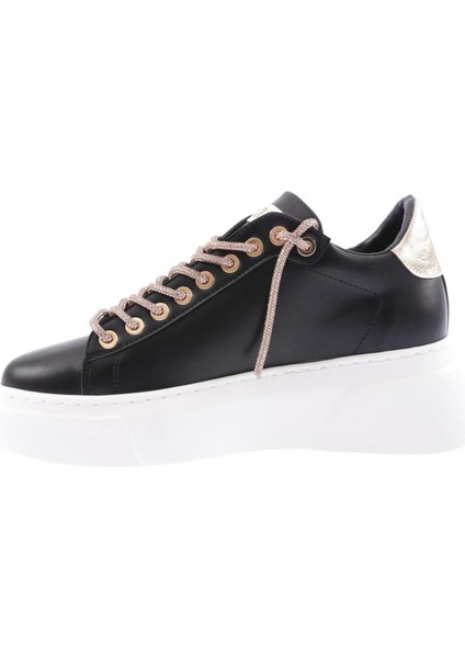 ES854-23Y Kadin Kalin Taban Silver Taş Bağcikli Sneakers Ayakkabi modelleri