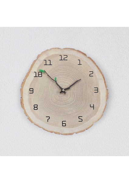 Dekoratif Ağaç Gövdesi Kütük Şeklinde 30 cm Duvar Saati fırsatları