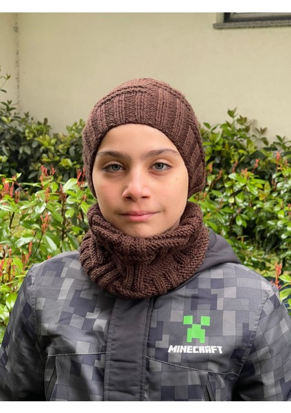 Çocuk Bere Boyunluk Yumuşak Yün Takım