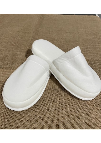 Çift Kat Polyester Havlu Süslenebilir Lohusa Terliği Kalın Sünger Taban Otel Banyo Terlik
