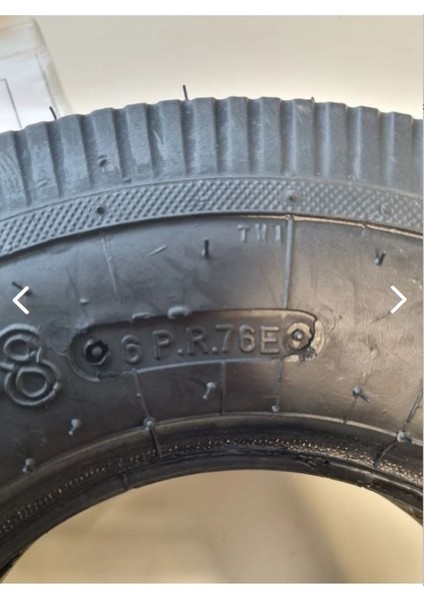 Maruti Tyres 400-8 Tt(Tubetype) Sepet/küçük Römork Lastiği Toofan