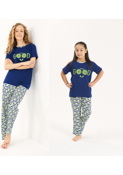 Yeni Inci Anne Kız 2 Adet Viskon Pijama Takım 1901-371