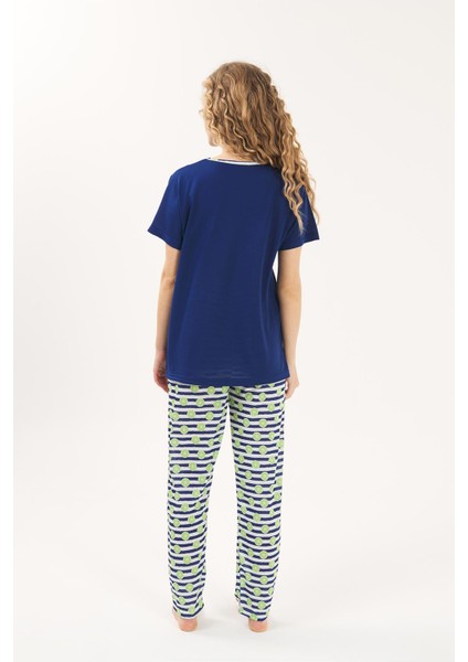 Yeni Inci Anne Kız 2 Adet Viskon Pijama Takım 1901-371