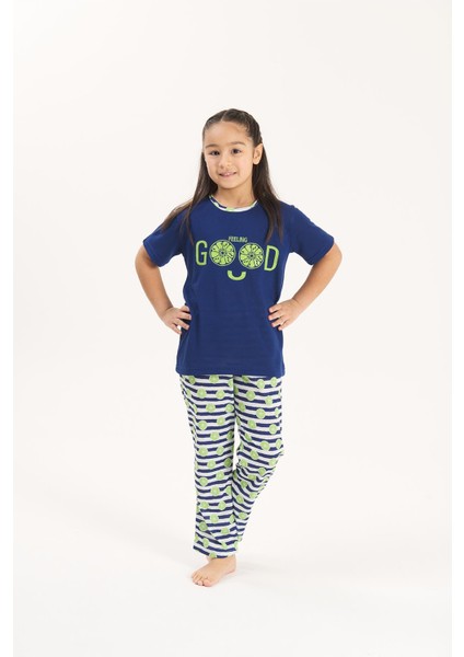 Yeni Inci Anne Kız 2 Adet Viskon Pijama Takım 1901-371