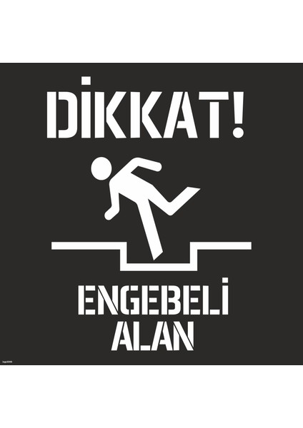 Dikkat Engebeli Alan Boyama Şablonu