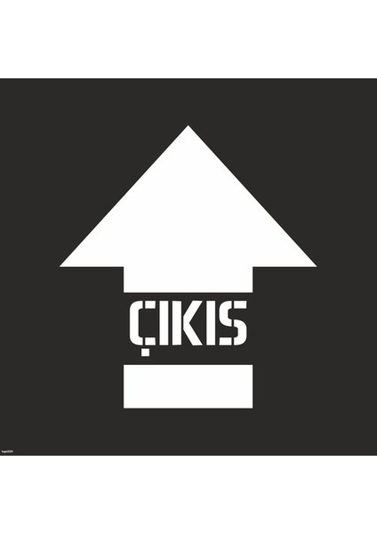 Oklu Çıkış Boyama Şablonu/40x40cm/kompozit