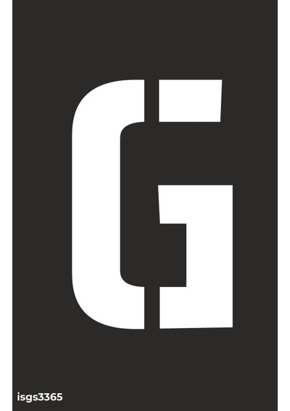 G Harfi Boyama Şablonu