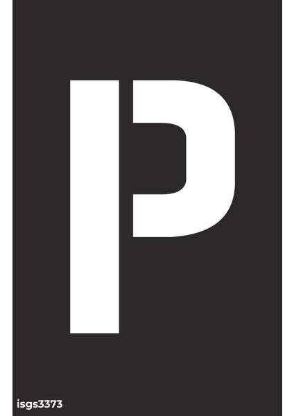 P Harfi Boyama Şablonu
