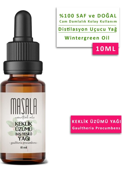 Keklik Üzümü Yağı 10 Ml. - Kış Yeşili (Wintergreen Essential Oil)