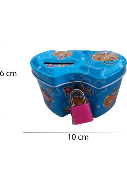 Kilitli Metal Kumbara Kalpli