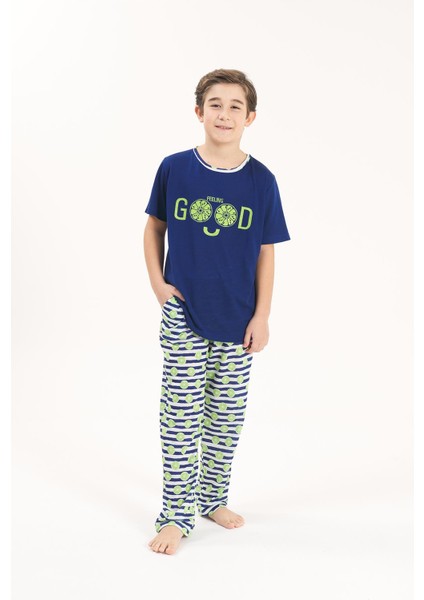 Yeni Inci Baba Oğul 2 Çift Viskon Pijama Takım 838-340