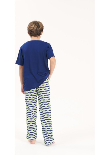 Yeni Inci Baba Oğul 2 Çift Viskon Pijama Takım 838-340