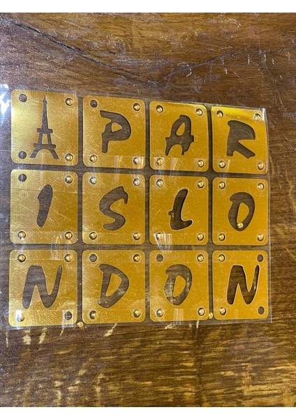 15X18 cm Ütü Ile Yapışan Altın Sarısı Harfler Baskı Aplike Arma Yama Dikiş Aksesuarı