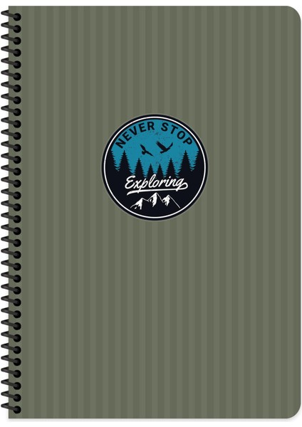 A4 Çizgili Defter Outdoor - Yeşil
