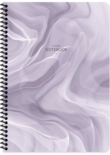 A4 Çizgili Defter Classic Marble - Lila
