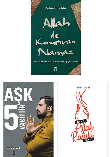Allah ile Konuşturan Namaz - Aşk 5 Vakittir - Bize Allah Rasulü Yeter- 3 Kitap Set