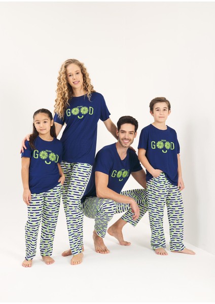 Yeni Inci 4 Çift Anne Kız Baba Oğul Aile Pijama Takım