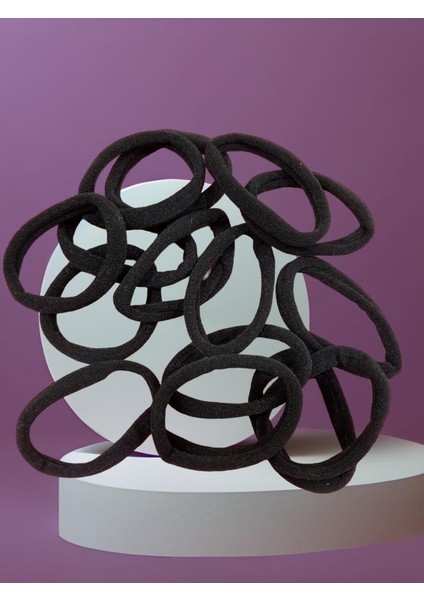 12 Adet Havlu Saç Tokası Siyah Dayanıklı Sert Esnek Lastik Kalın modelleri